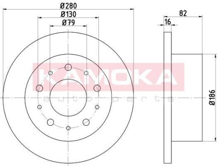 Гальмівний диск KAMOKA 1033148