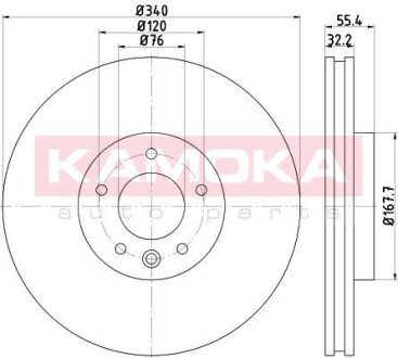 Тормозной диск KAMOKA 103319