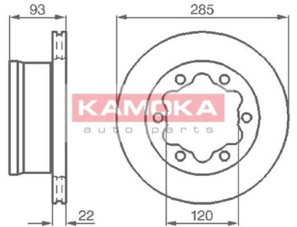 Гальмівний диск KAMOKA 103382