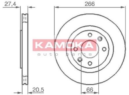 Гальмівний диск KAMOKA 103384