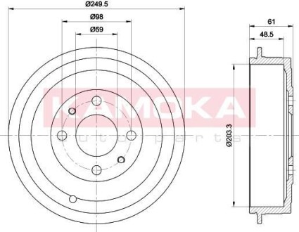 Гальмівний барабан KAMOKA 104004