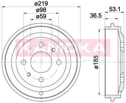 Тормозной барабан KAMOKA 104007