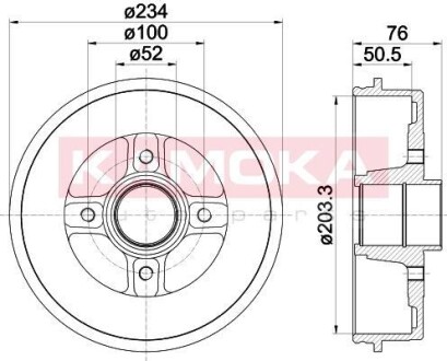 Тормозной барабан KAMOKA 104014