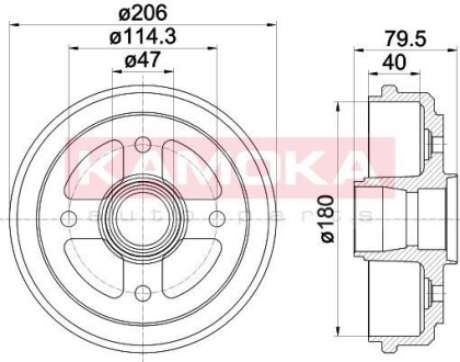 Гальмівний барабан KAMOKA 104027