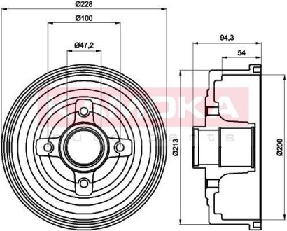 Тормозной барабан KAMOKA 104033