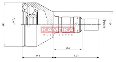 Шарнірний набір, привідний вал KAMOKA 6039