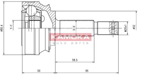 Шарнирный комплект, приводной вал KAMOKA 6078