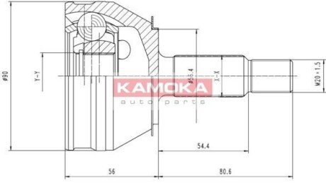 Шарнірний набір, привідний вал KAMOKA 6190