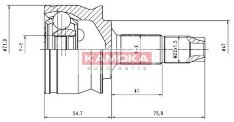 Шарнирный комплект, приводной вал KAMOKA 6259