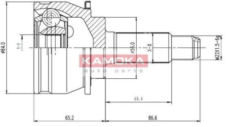 Шарнирный комплект, приводной вал KAMOKA 6458