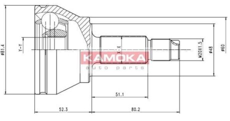 Шарнирный комплект, приводной вал KAMOKA 6512