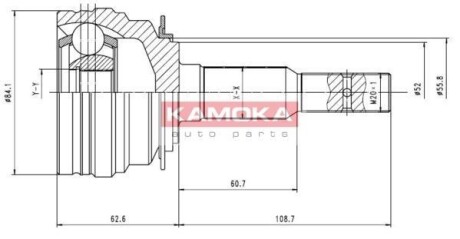 Шарнирный комплект, приводной вал KAMOKA 6610