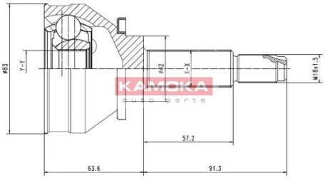 Шарнирный комплект, приводной вал KAMOKA 6640