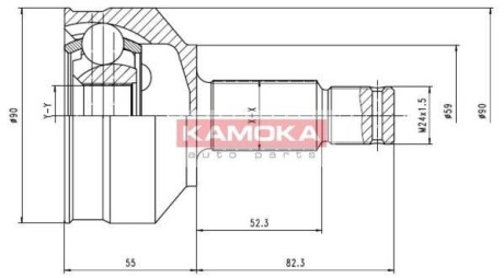 Шарнирный комплект, приводной вал KAMOKA 6696