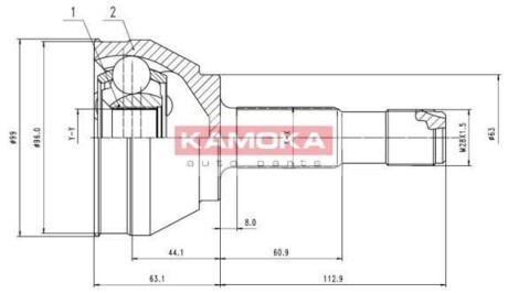 Шарнірний набір, привідний вал KAMOKA 6706