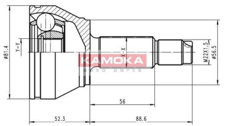 Шарнирный комплект, приводной вал KAMOKA 6708