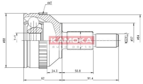 Шарнірний набір, привідний вал KAMOKA 6712