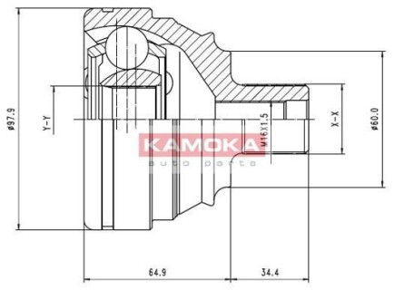 Шарнірний набір, привідний вал KAMOKA 6738