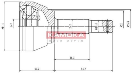 Шарнирный комплект, приводной вал KAMOKA 6804