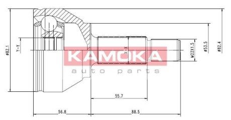 Шарнирный комплект, приводной вал KAMOKA 7092