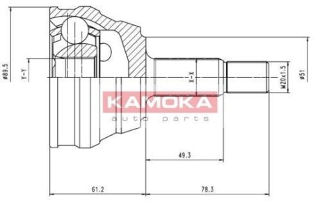 Шарнирный комплект, приводной вал KAMOKA 7094