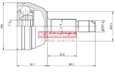 Шарнірний комплект, приводний вал KAMOKA 7126