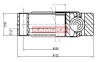 Шарнірний набір, привідний вал KAMOKA 8047 (фото 1)