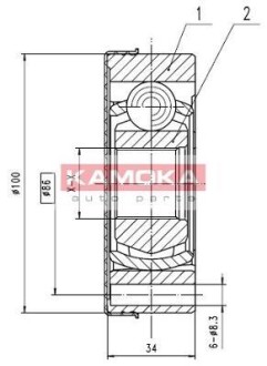 Шарнирный комплект, приводной вал KAMOKA 8096