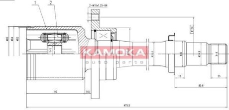 Шрус внутрішній правий 32x40x24 KAMOKA 8719