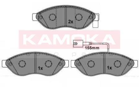 Комплект тормозных колодок, дисковый механизм KAMOKA JQ101100