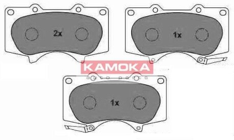 Гальмівні колодки, дискове гальмо (набір) KAMOKA JQ101111