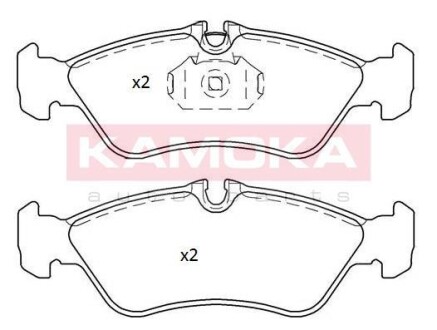 Колодки гальмівні дискові задні, комплект KAMOKA JQ101164