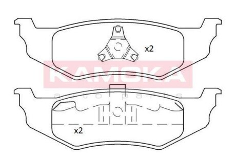 Комплект тормозных колодок, дисковый механизм KAMOKA JQ101192