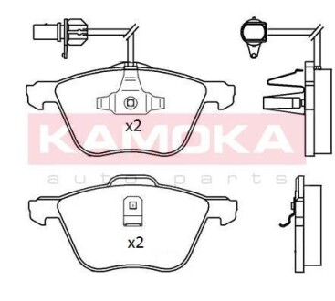 Комплект тормозных колодок, дисковый механизм KAMOKA JQ101198