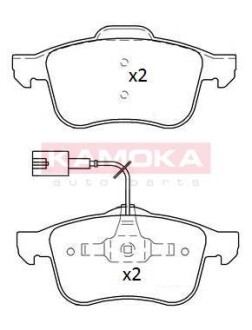 Комплект тормозных колодок, дисковый механизм KAMOKA JQ101212