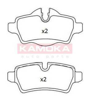 Комплект тормозных колодок, дисковый механизм KAMOKA JQ101227