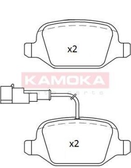 Комплект тормозных колодок, дисковый механизм KAMOKA JQ101242