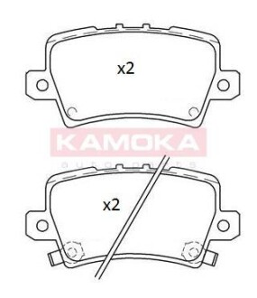 Комплект тормозных колодок, дисковый механизм KAMOKA JQ101261