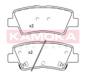 Комплект тормозных колодок, дисковый механизм KAMOKA JQ101268