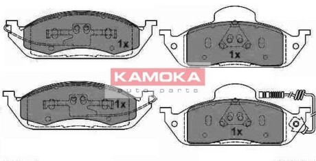 Комплект тормозных колодок, дисковый механизм KAMOKA JQ1012800