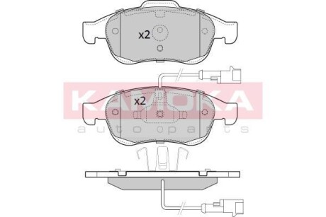 Комплект тормозных колодок, дисковый механизм KAMOKA JQ101281