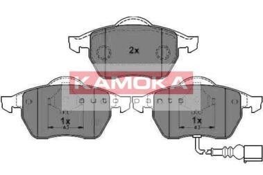 Комплект тормозных колодок, дисковый механизм KAMOKA JQ1012926