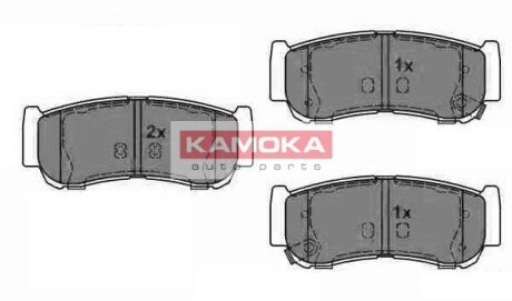 Гальмівні колодки, дискове гальмо (набір) KAMOKA JQ1013820