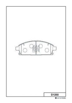 Гальмівні колодки, дискове гальмо (набір) MK KASHIYAMA D1260