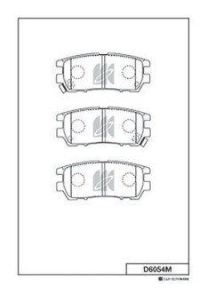 Колодки гальмівні дискові задні, комплект MK KASHIYAMA D6054M
