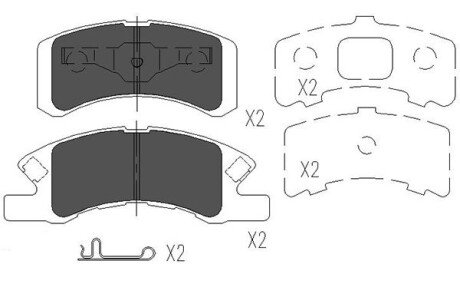 Гальмівні колодки, дискове гальмо (набір) PARTS KAVO KBP1511