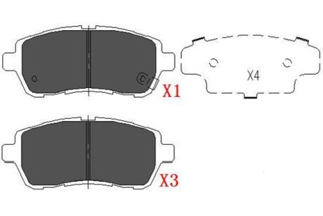 Гальмівні колодки, дискове гальмо (набір) PARTS KAVO KBP1514