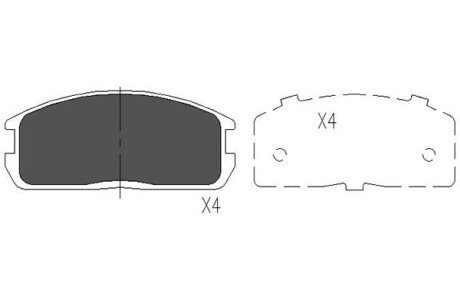 Гальмівні колодки, дискове гальмо (набір) PARTS KAVO KBP5524