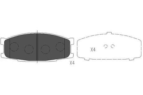 Гальмівні колодки, дискове гальмо (набір) PARTS KAVO KBP5527