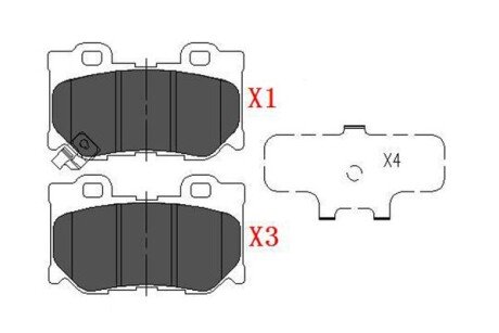 Гальмівні колодки, дискове гальмо (набір) PARTS KAVO KBP6582